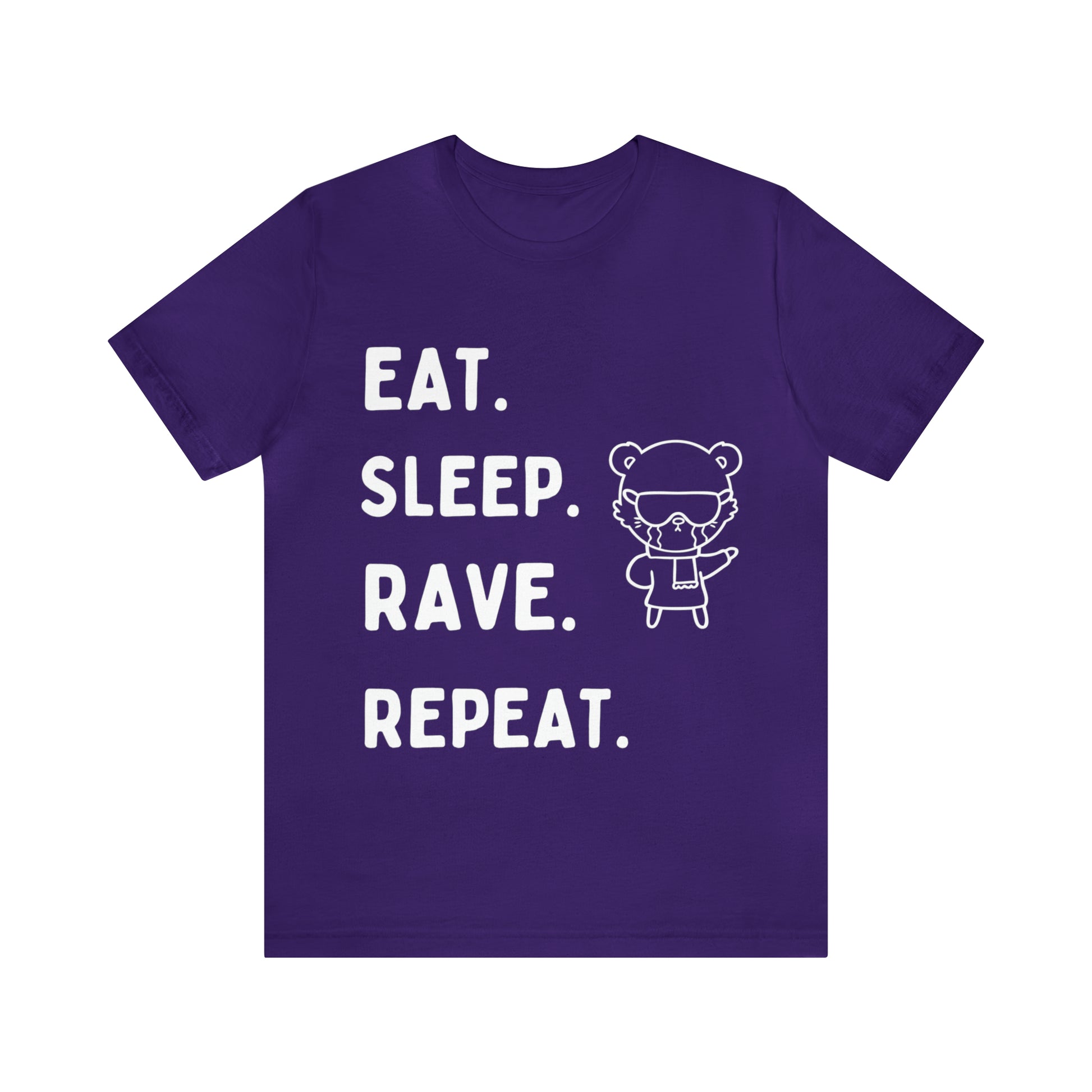 White Unisex T-Shirt | Eat Sleep Rave Repeat T-Shirt | RAVEIFYE