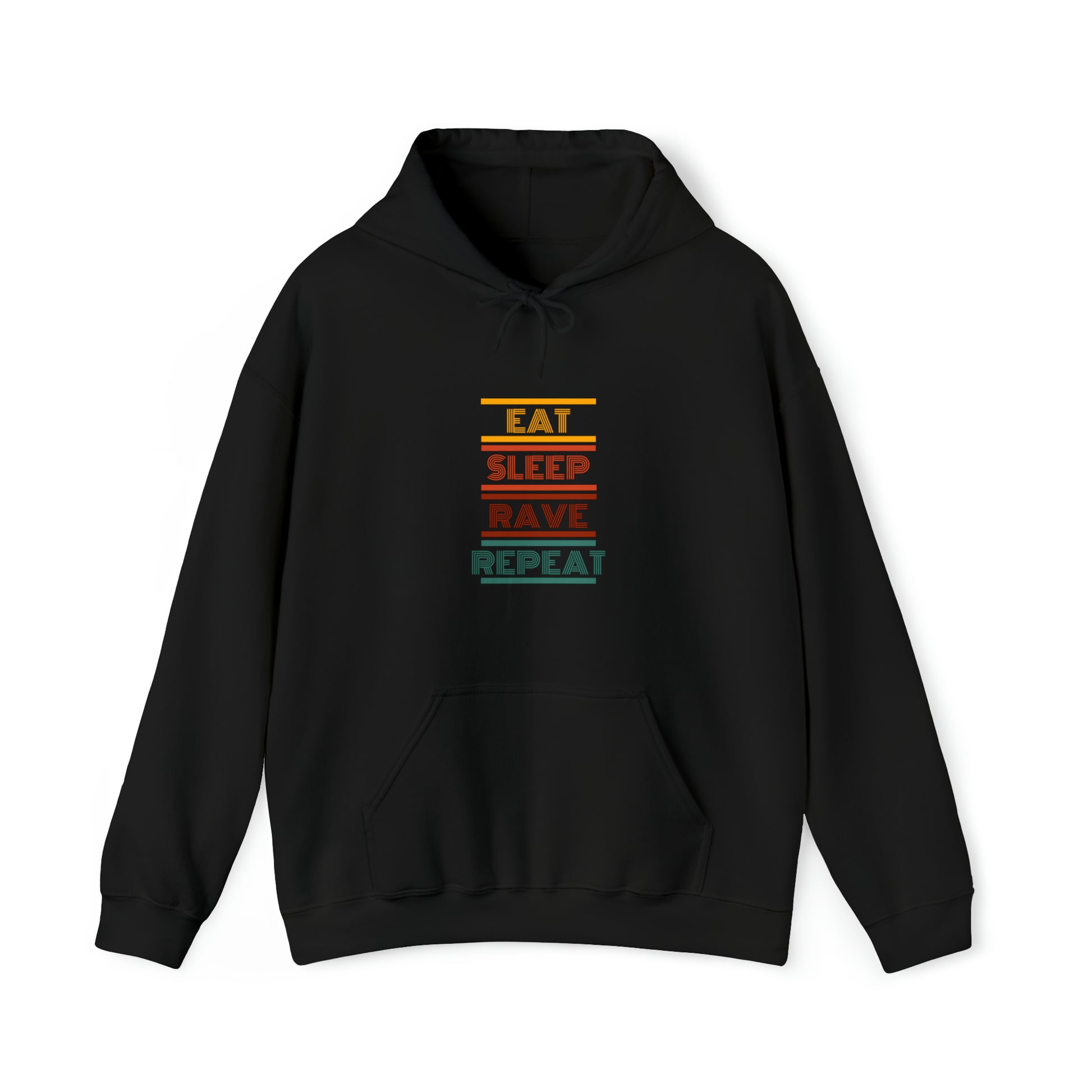 Eat Sleep Rave Repeat Hoodie | Retro Unisex Hoodie | RAVEIFYE