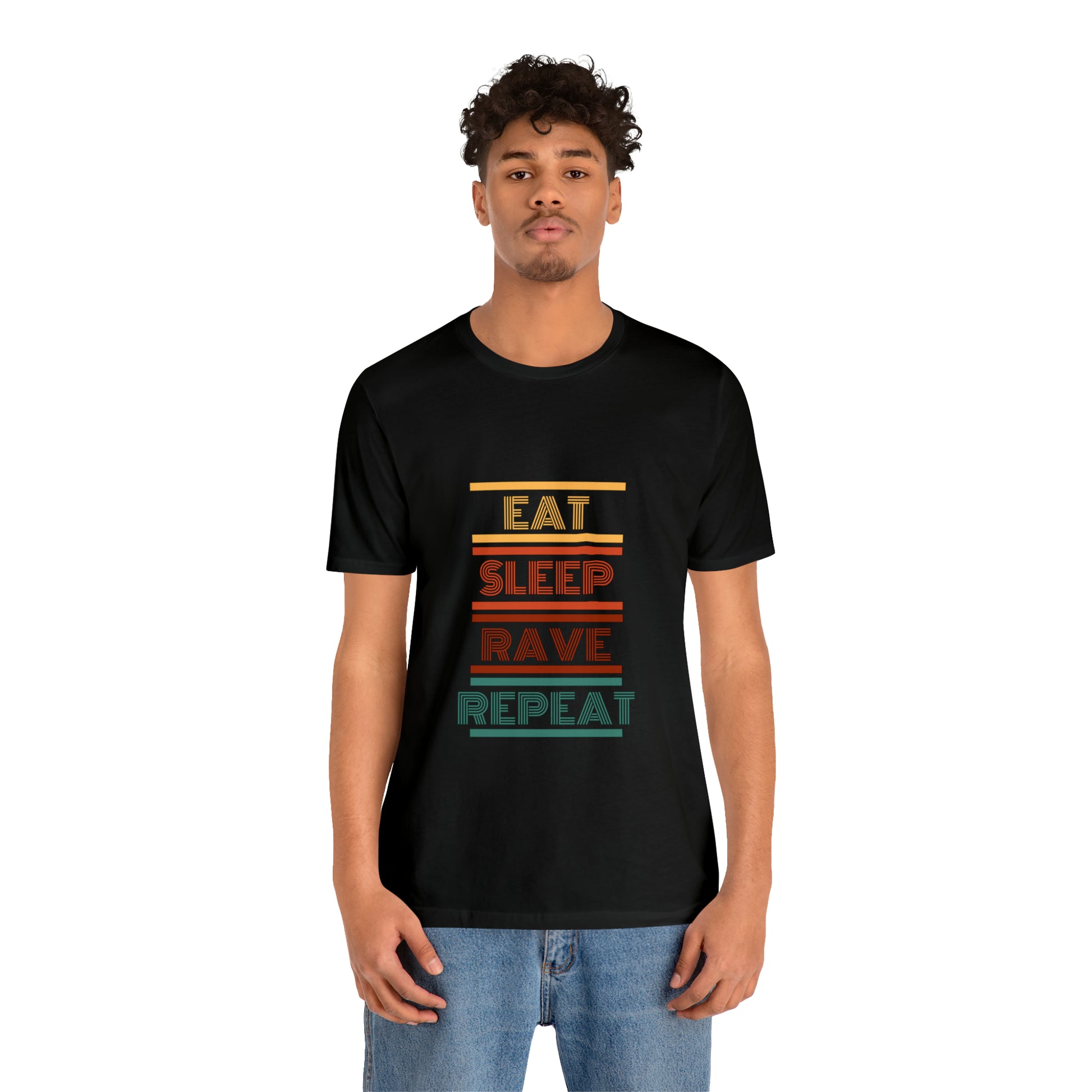 Eat Sleep Rave Repeat Unisex T-Shirt | Retro Unisex T-Shirt | RAVEIFYE