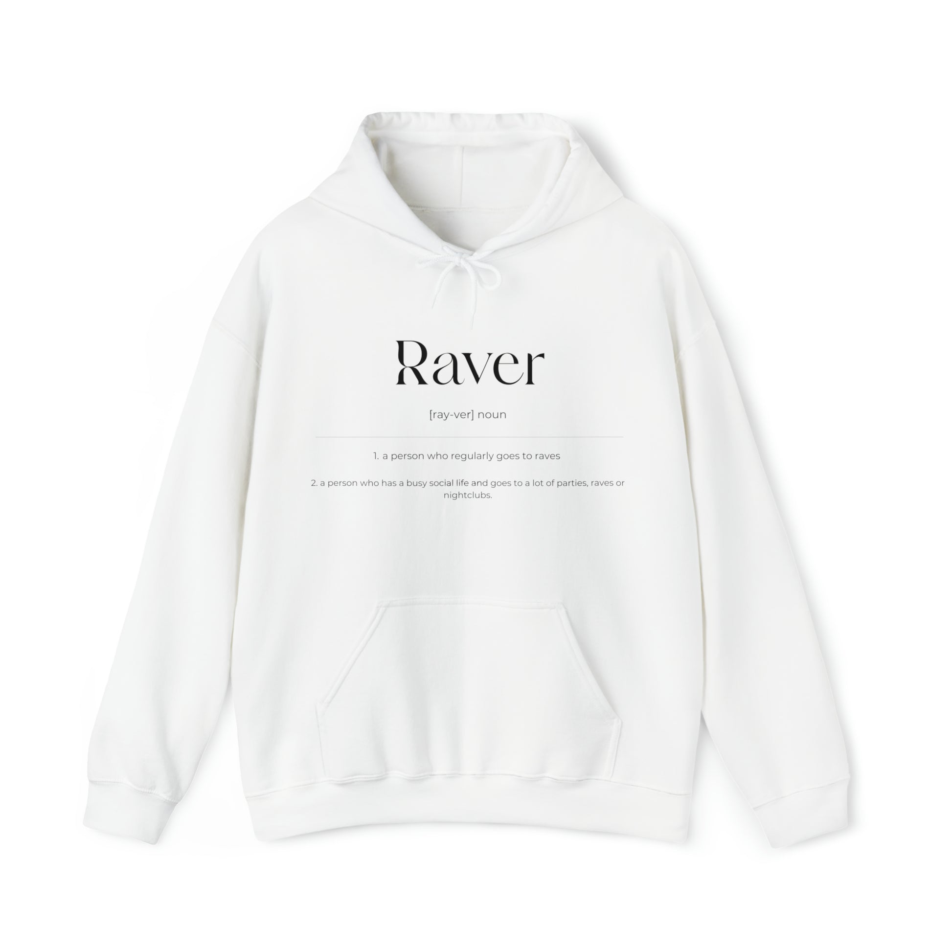 Raver Unisex Hoodie | Black Printed Hoodie | RAVEIFYE