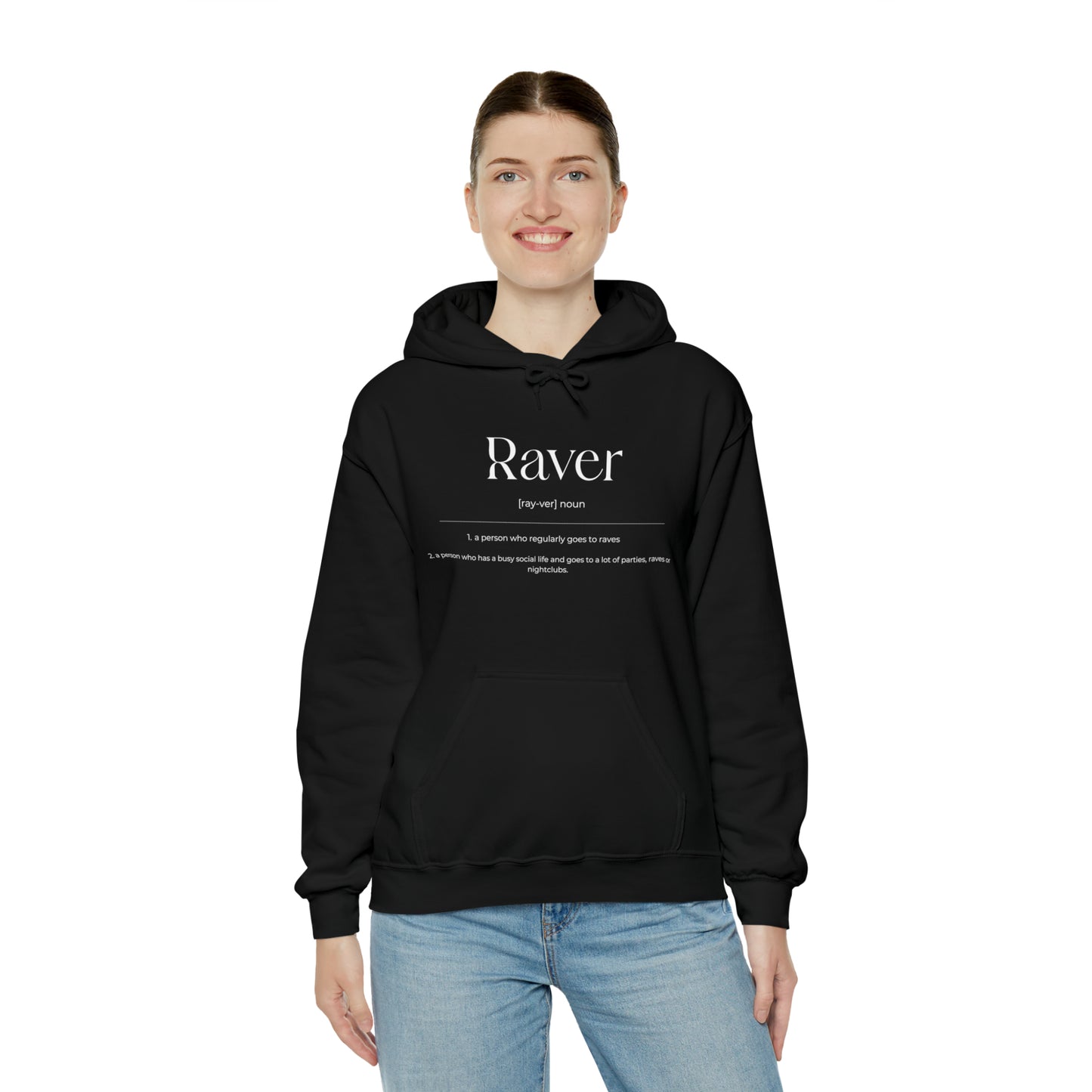 Raver Unisex Hoodie | Black Printed Hoodie | RAVEIFYE