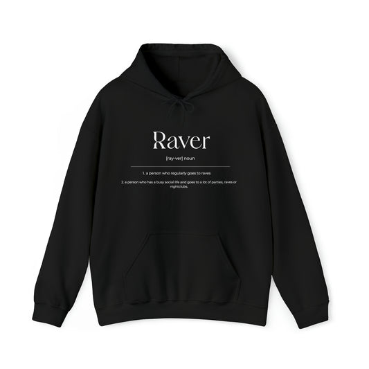 Raver Unisex Hoodie | Black Printed Hoodie | RAVEIFYE