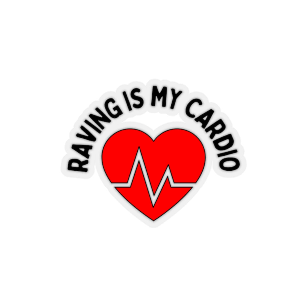 Laptop Cardio Kiss-Cut Stickers | Laptop Cardio Stickers | RAVEIFYE