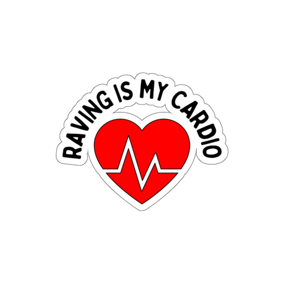 Laptop Cardio Kiss-Cut Stickers | Laptop Cardio Stickers | RAVEIFYE