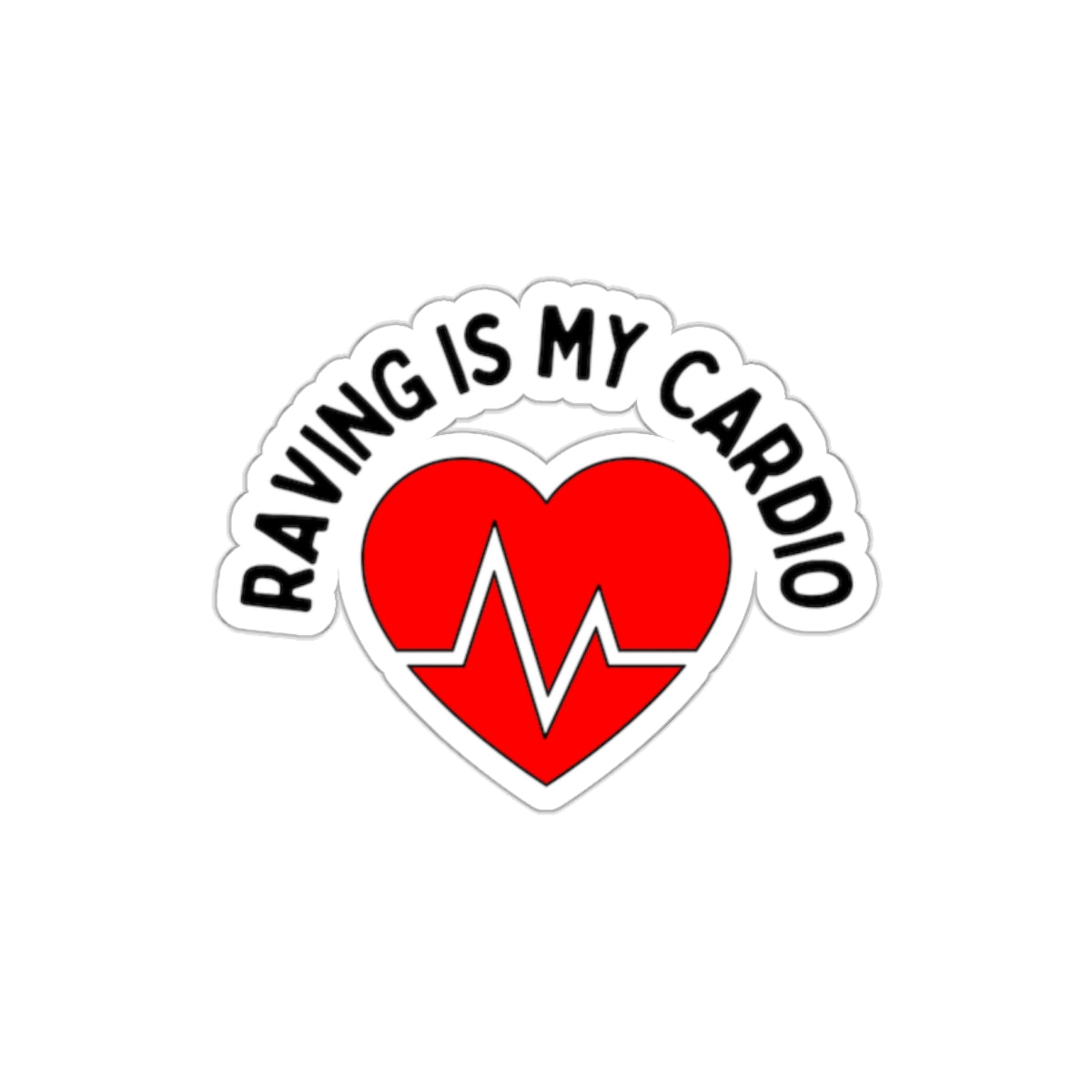 Laptop Cardio Kiss-Cut Stickers | Laptop Cardio Stickers | RAVEIFYE