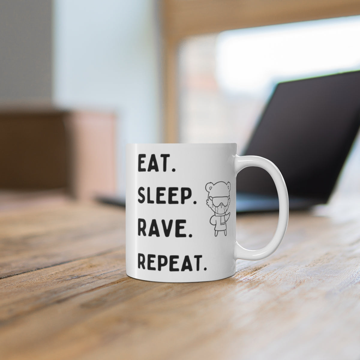 Eat Sleep Rave Repeat Mug | Rave Repeat Mug | RAVEIFYE