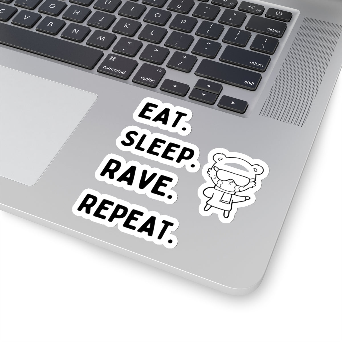 Eat Sleep Rave Repeat Kiss-Cut Stickers | Kiss-Cut Stickers | RAVEIFYE