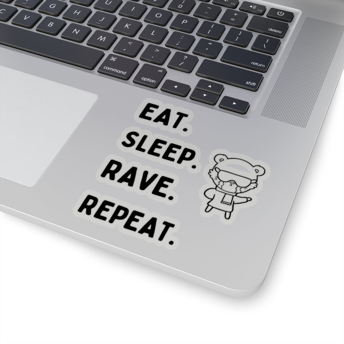 Eat Sleep Rave Repeat Kiss-Cut Stickers | Kiss-Cut Stickers | RAVEIFYE