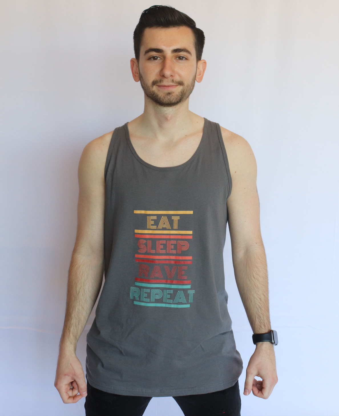 Retro Men's Tank Top | Black T-Shirt Tank Top | RAVEIFYE