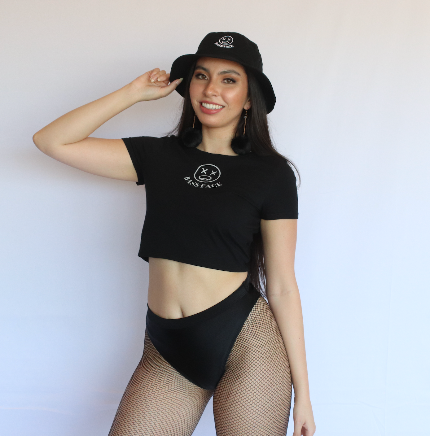 Bass Face Crop Top | Fabric Bass Face Top | RAVEIFYE