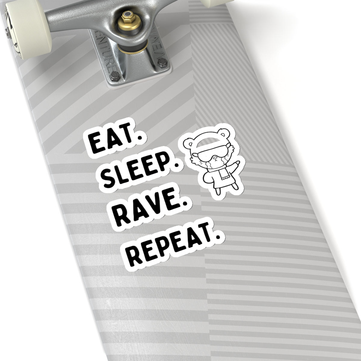 Eat Sleep Rave Repeat Kiss-Cut Stickers | Kiss-Cut Stickers | RAVEIFYE