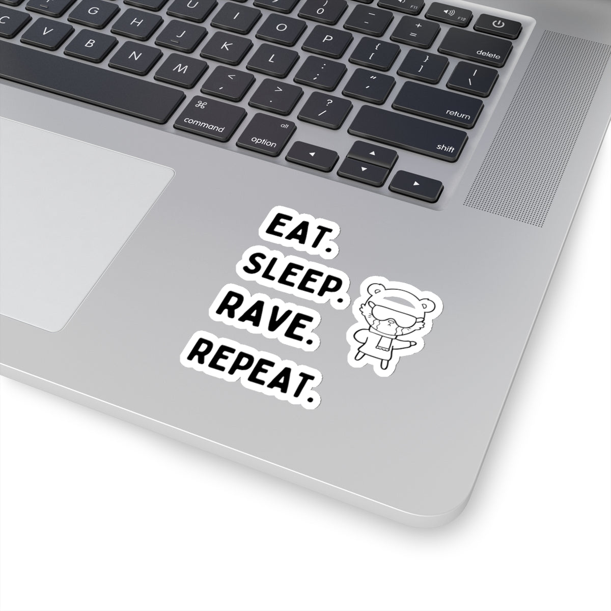 Eat Sleep Rave Repeat Kiss-Cut Stickers | Kiss-Cut Stickers | RAVEIFYE