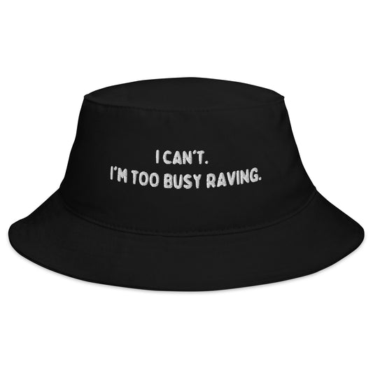 Black Bucket Hat | Raving Bucket Hat | RAVEIFYE