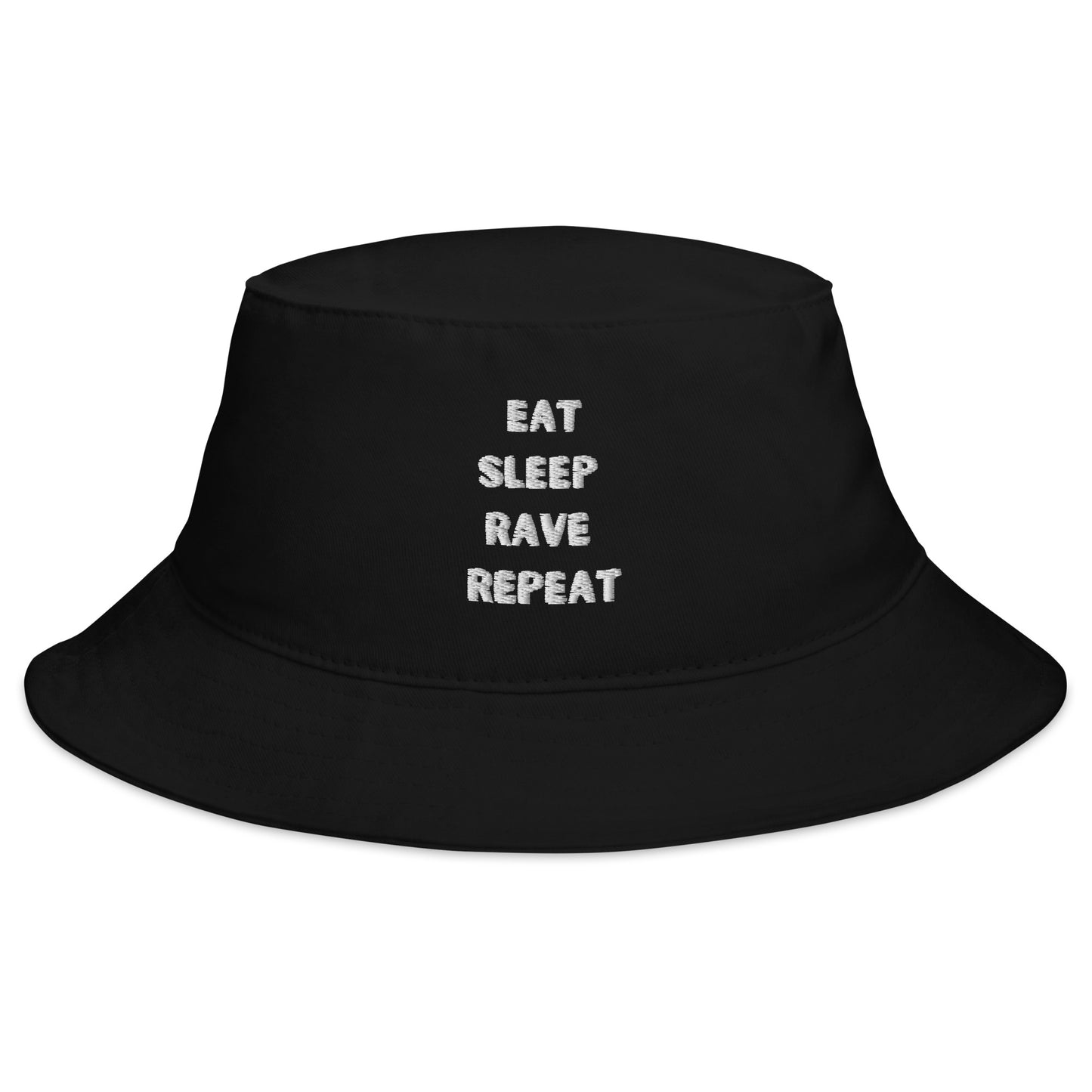 Eat Sleep Rave Repeat Bucket Hat | Funny Bob Bucket Hats | RAVEIFYE