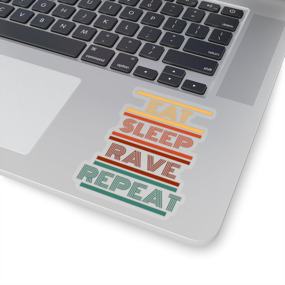 Retro Kiss-Cut Stickers | Eat Sleep Kiss-Cut Stickers | RAVEIFYE