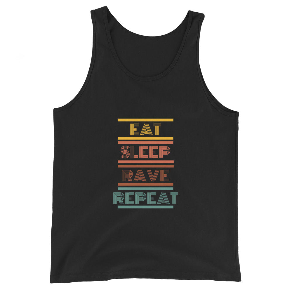 Retro Men's Tank Top | Black T-Shirt Tank Top | RAVEIFYE